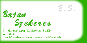 bajan szekeres business card